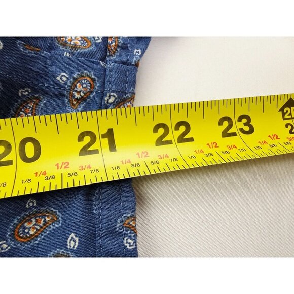 J. Crew Mercantile Flex Small Men's Blue Paisley Button Down Long Sleeve NWT - Picture 2 of 9